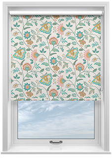 Louisa, Caicos Turquoise - Twist&Fit Roller Blind